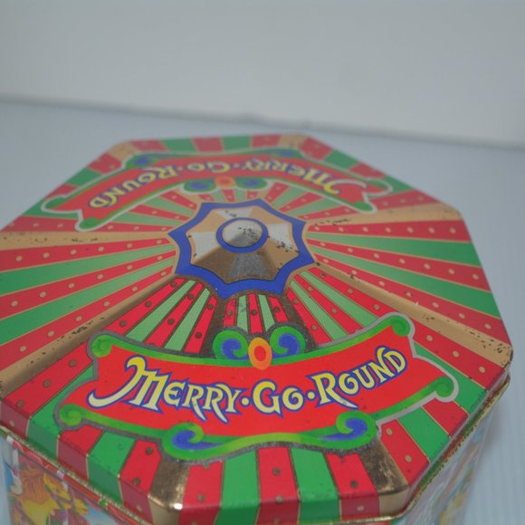VTG M&M's Candy 1997 Merry-Go-Round Carousel Tin Canister #5 Christmas Village - Picture 6 of 10